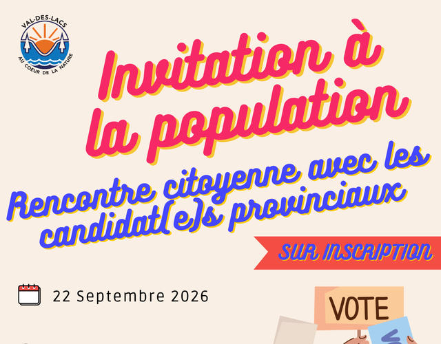 Rencontre citoyenne avec les candidat(e)s provinciaux