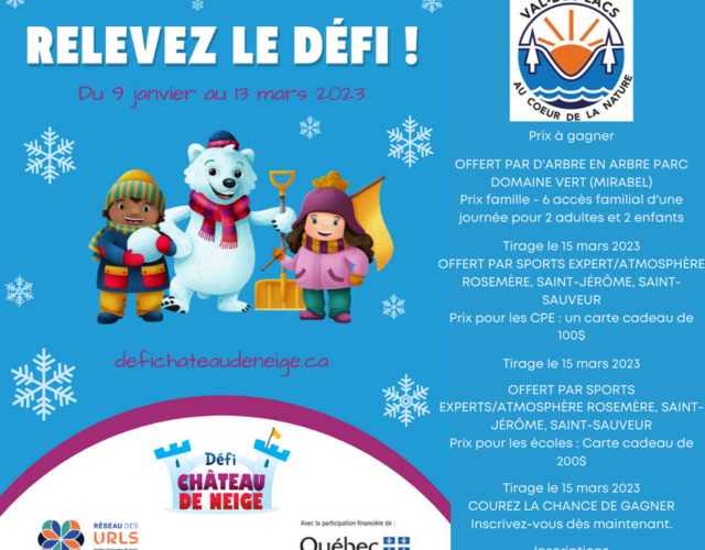 Participe au Défi château de neige!