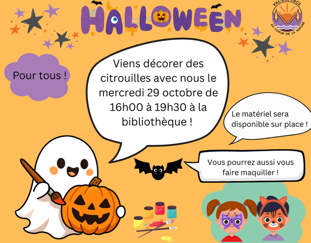 Atelier de décoration de citrouilles