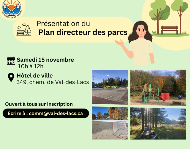Présentation du Plan Directeur des Parcs