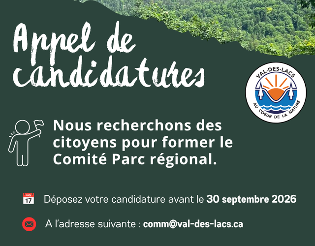 Participez à la création du Comité Parc Régional