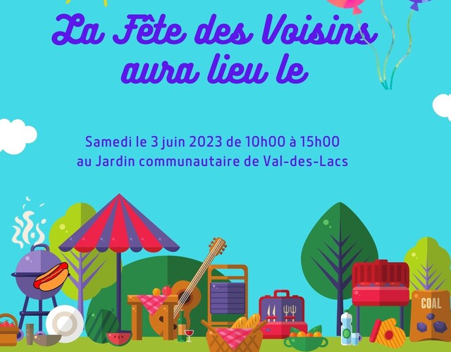 La Fête des voisins arrive bientôt à Val-des-Lacs