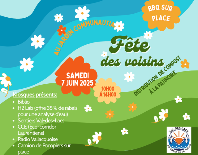 LA FÊTE DES VOISINS AURA LIEU LE 7 JUIN 2025
