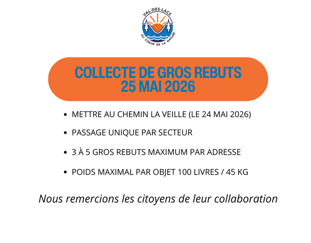 Collecte gros rebuts 25 mai 2026