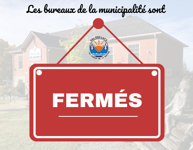Fermeture des bureaux de la Municipalité le 22 septembre