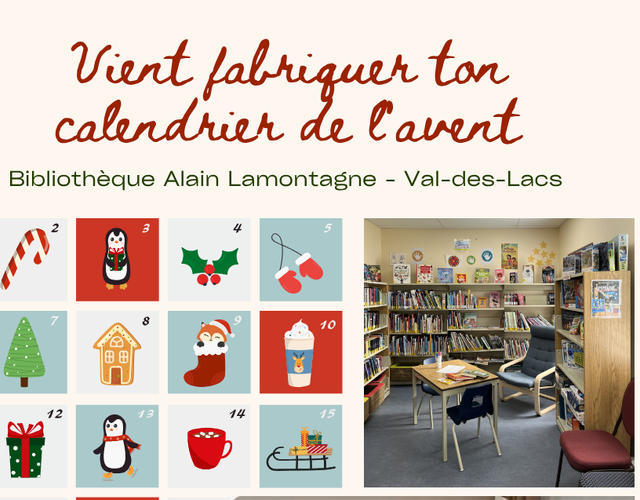 Atelier Calendrier de l'avent