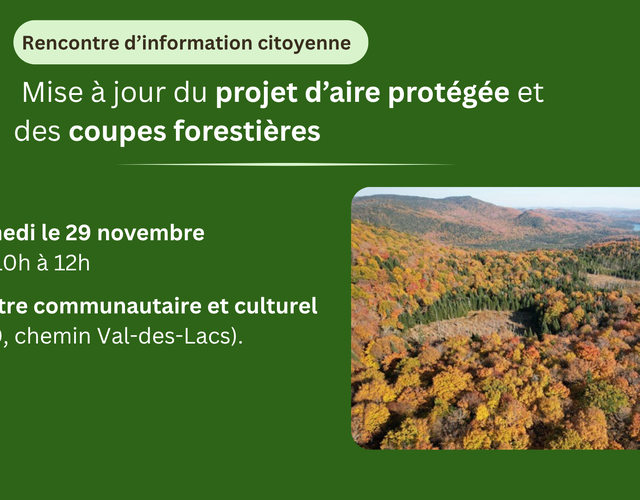 Rencontre citoyenne - Aire protégée et coupes forestières