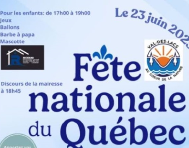 RAPPEL - Fête Nationale du Québec
