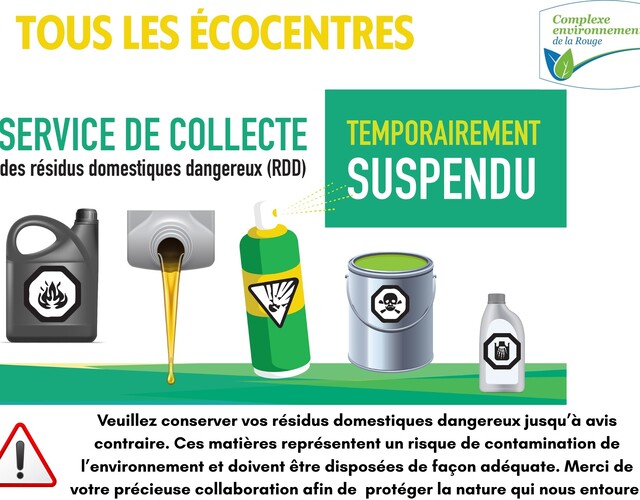 Mise au point concernant la gestion des résidus domestiques dangereux